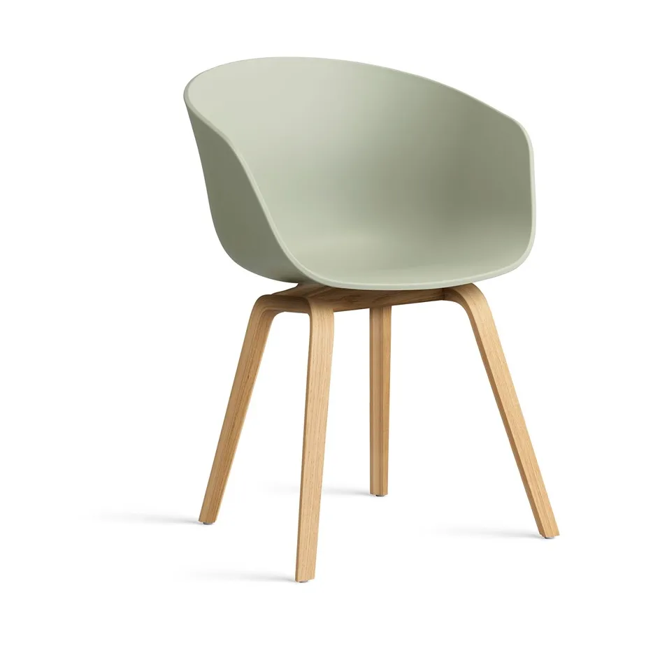 About a Chair AAC22 chair, Pastel green-lacquered oak frame HAY