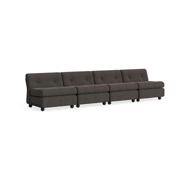 Amanta sofa module - Anthracite shell-yuma 1010, 4-seater - HAY
