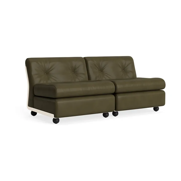 Amanta sofa module - Cream beige-sense forest, 2-seater - HAY