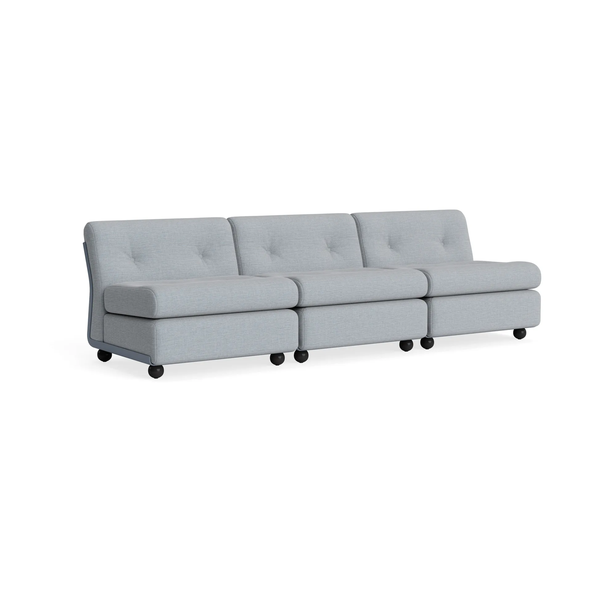 Amanta sofa module, Frost blue-naveli 723, 3 seater HAY