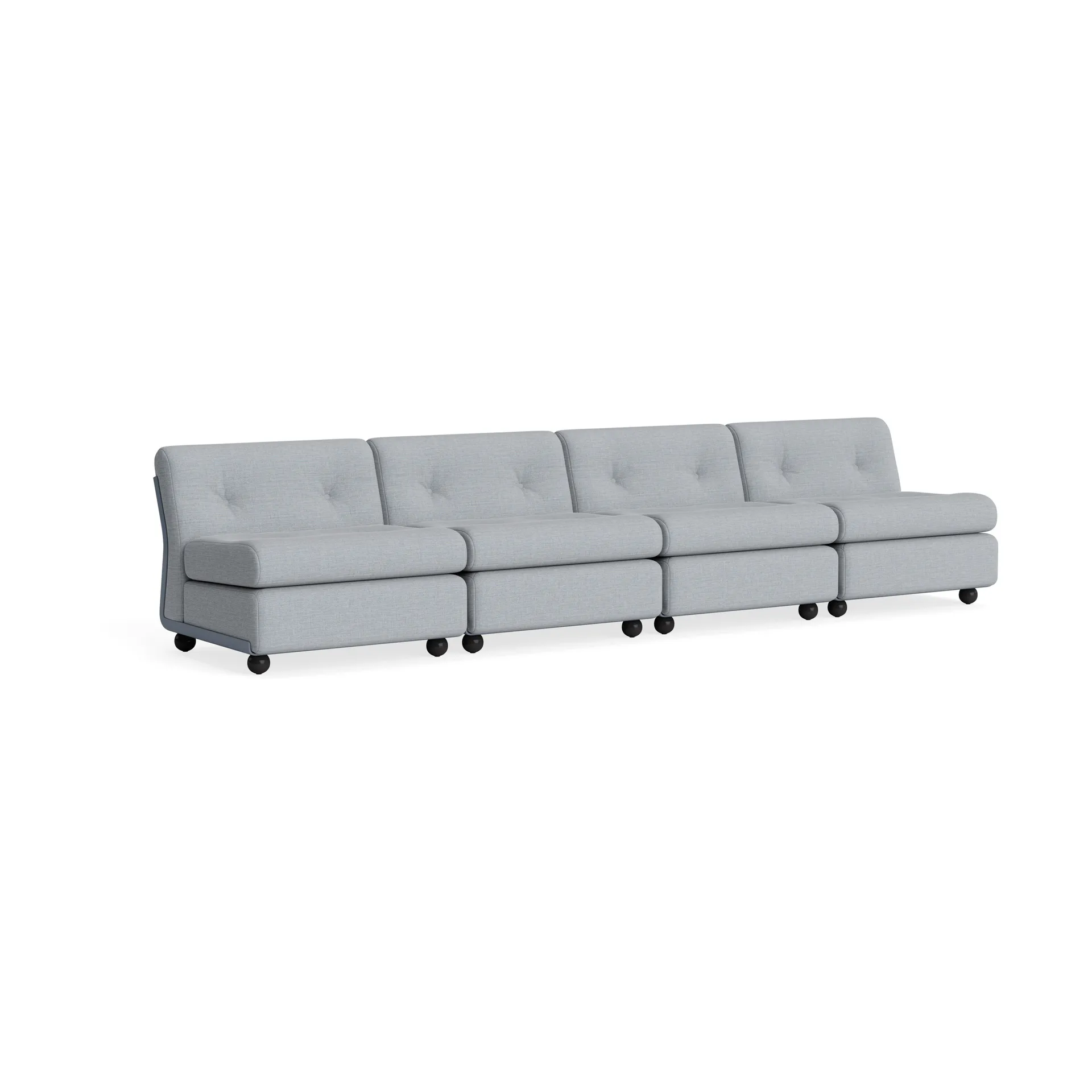 Amanta sofa module, Frost blue-naveli 723, 4-seater HAY