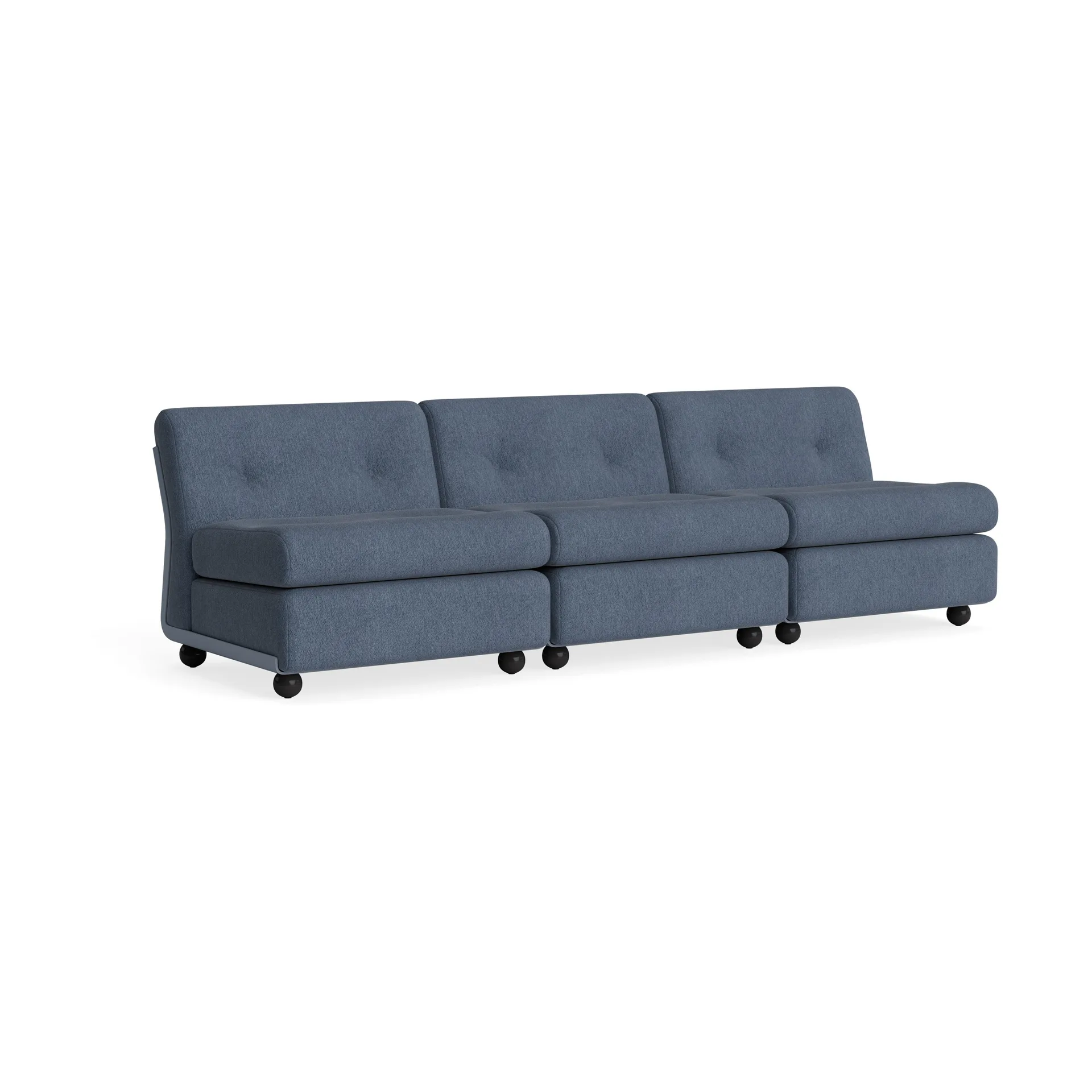 Amanta sofa module, Frost blue-turf blue, 3 seater HAY
