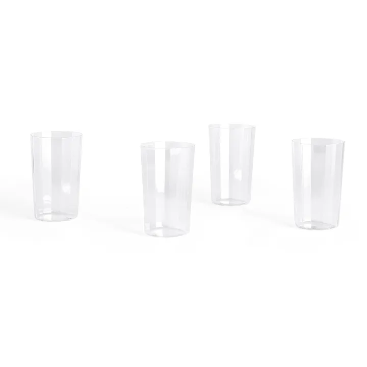 Angle drinking glass 4-pack - Large 13 cm - HAY