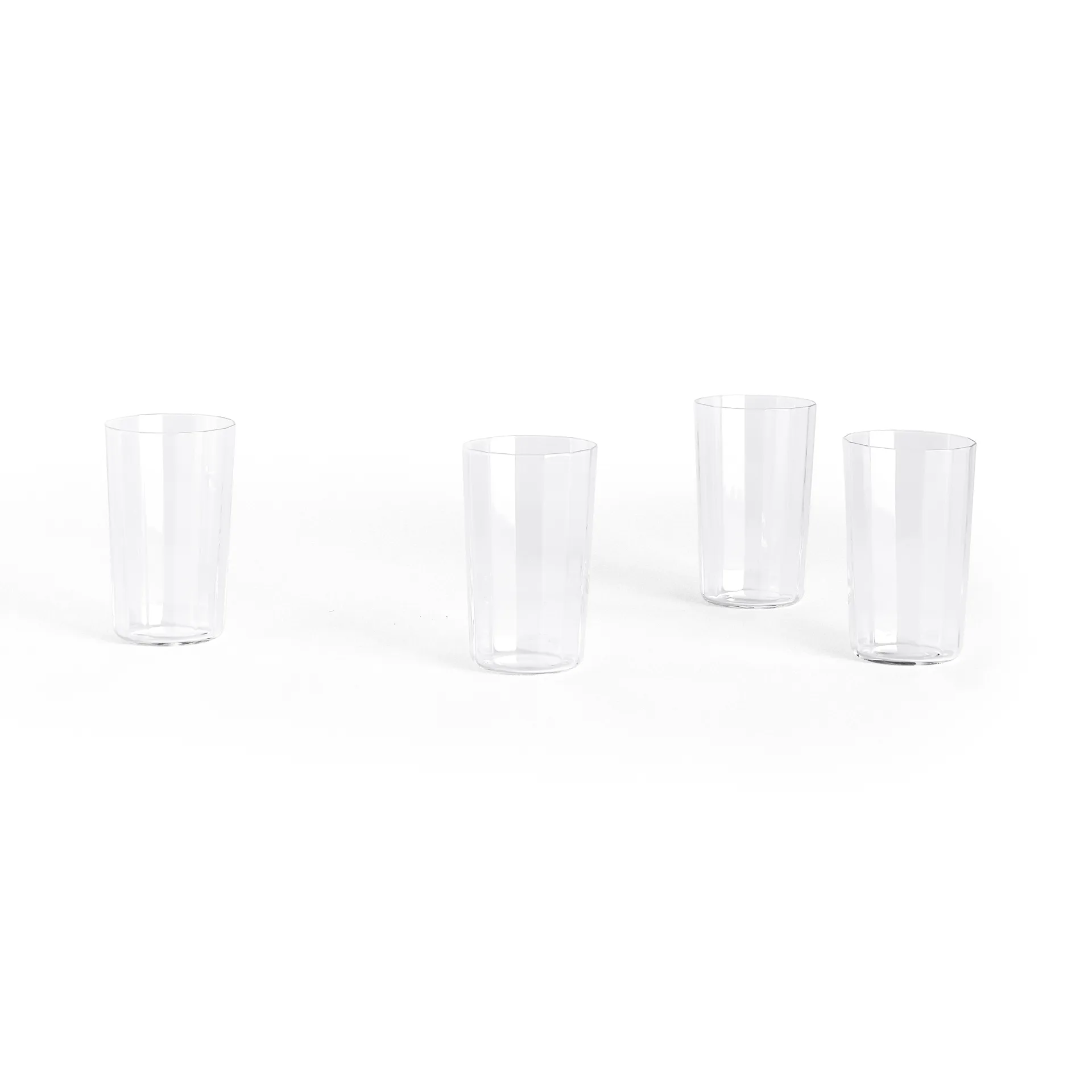 Angle drinking glass 4-pack, Medium 10 cm HAY