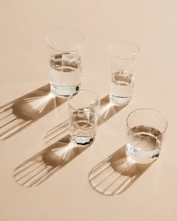 Angle drinking glass 4-pack - Tall 13 cm - HAY