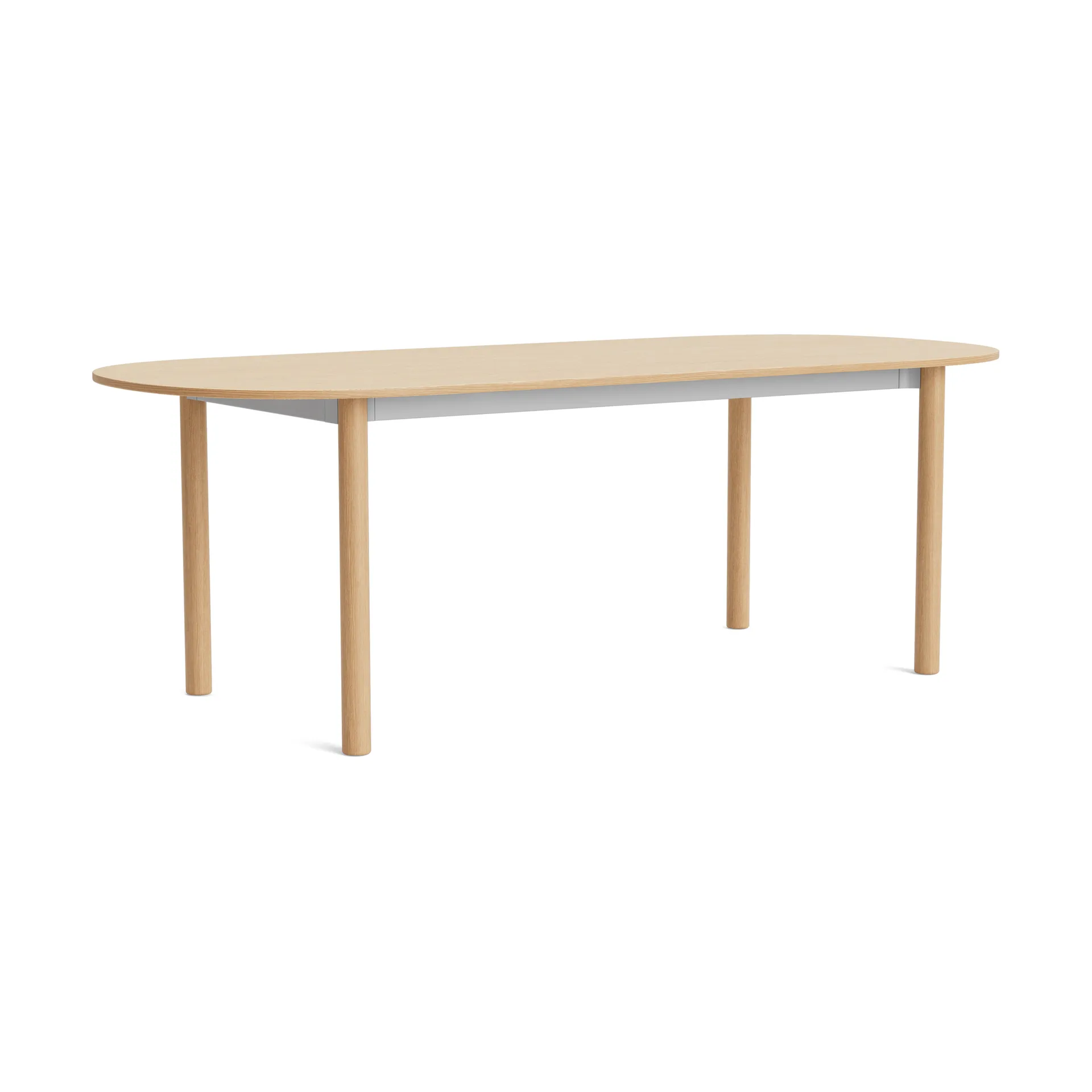 Annex Oblong dining table, Oxidized aluminium-lacquered oak, 220x95 cm HAY
