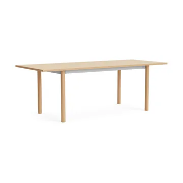 Annex Overhang dining table - Oxidized aluminium-lacquered oak, 220x90 cm - HAY