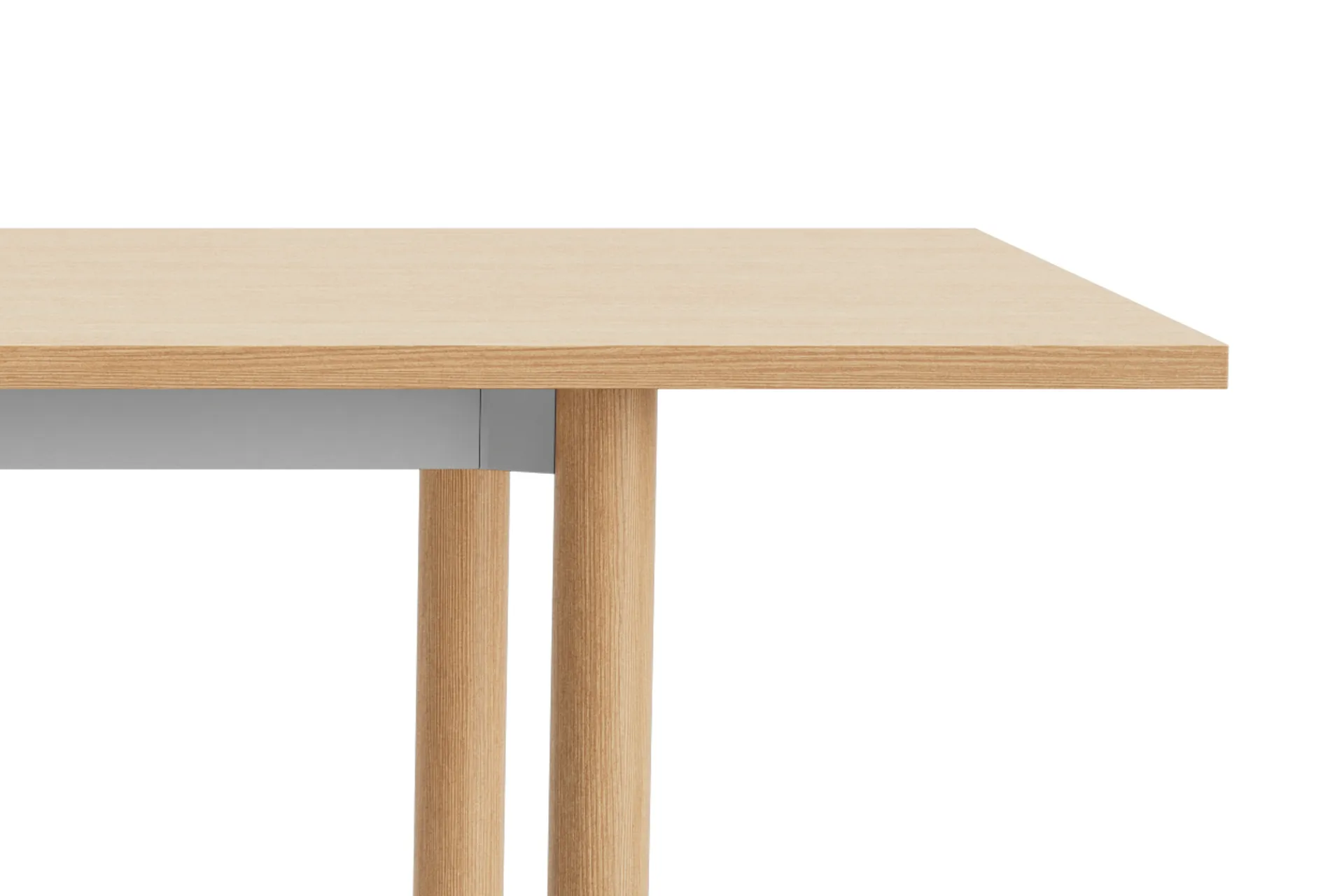Annex Overhang dining table, Oxidized aluminium-lacquered oak, 220x90 cm HAY