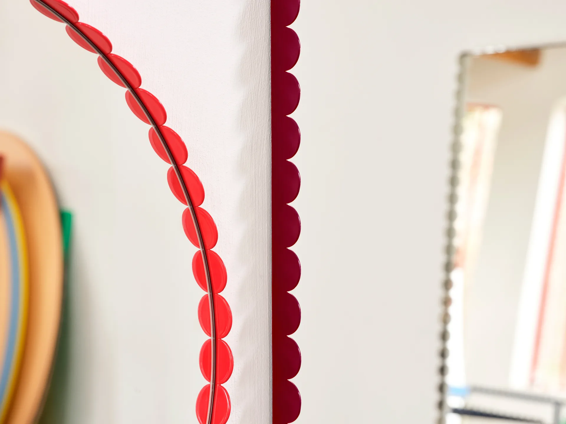 Arcs Mirror mirror Ø60 cm, Red HAY
