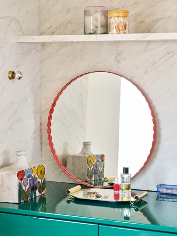 Arcs Mirror mirror Ø60 cm - Red - HAY