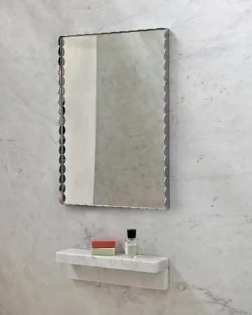 Arcs Mirror Rectangle S mirror 43.5x61.5 cm - Stainless steel - HAY
