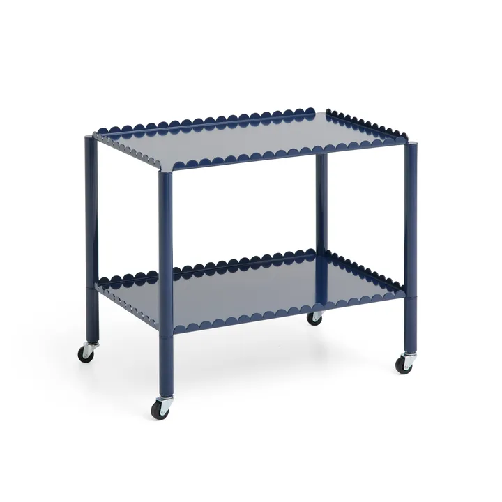 Arcs Trolley Low serving trolley - Steel blue - HAY