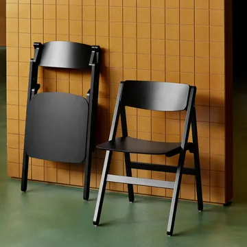 Backflip Chair chair - Anthracite lacquered beech - HAY