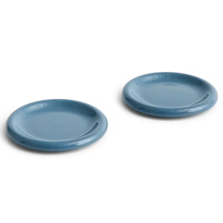 Barro plate - Dark blue, Ø18 cm 2-pack - HAY