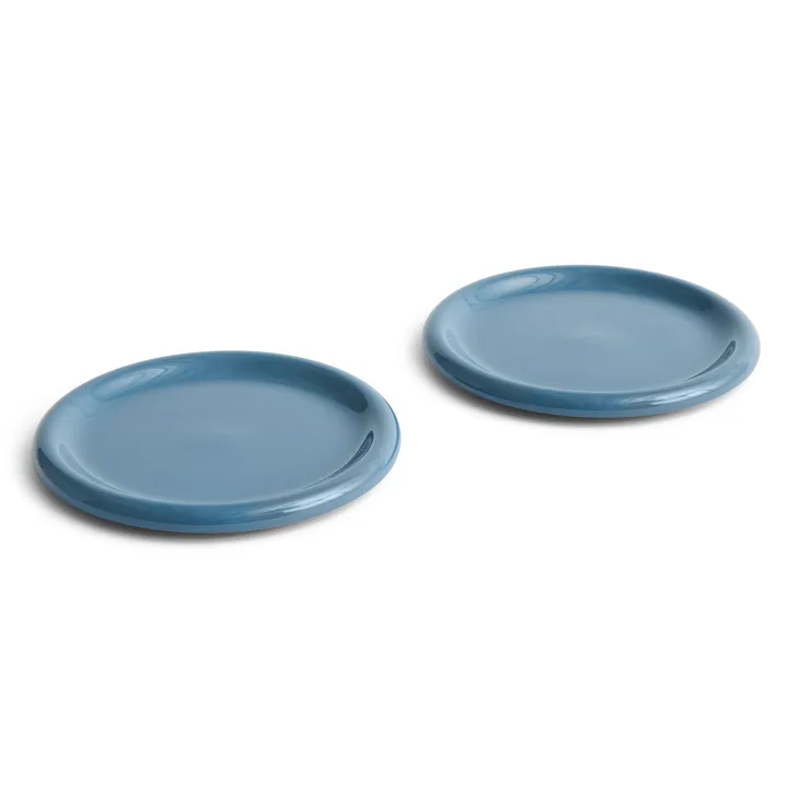 Barro plate - Dark blue, Ø24 cm 2-pack - HAY