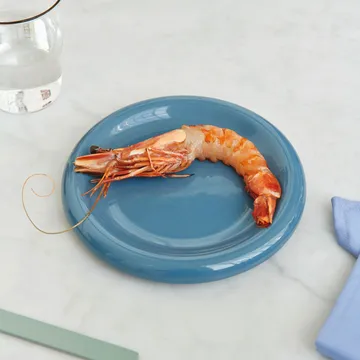 Barro plate - Dark blue, Ø24 cm 2-pack - HAY