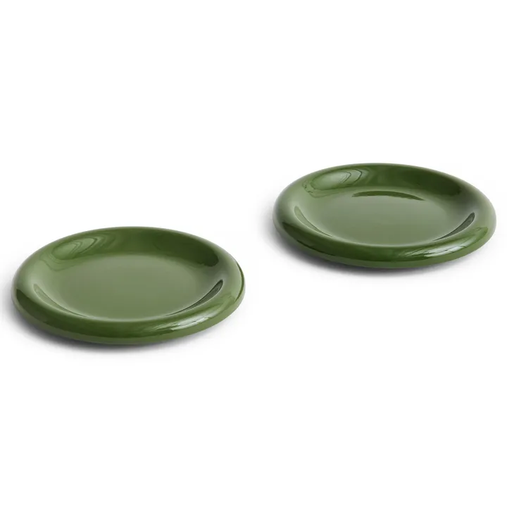 Barro plate - Green, Ø18 cm 2-pack - HAY