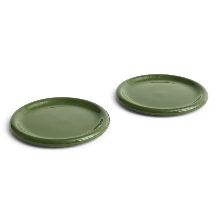 Barro plate - Green, Ø24 cm 2-pack - HAY
