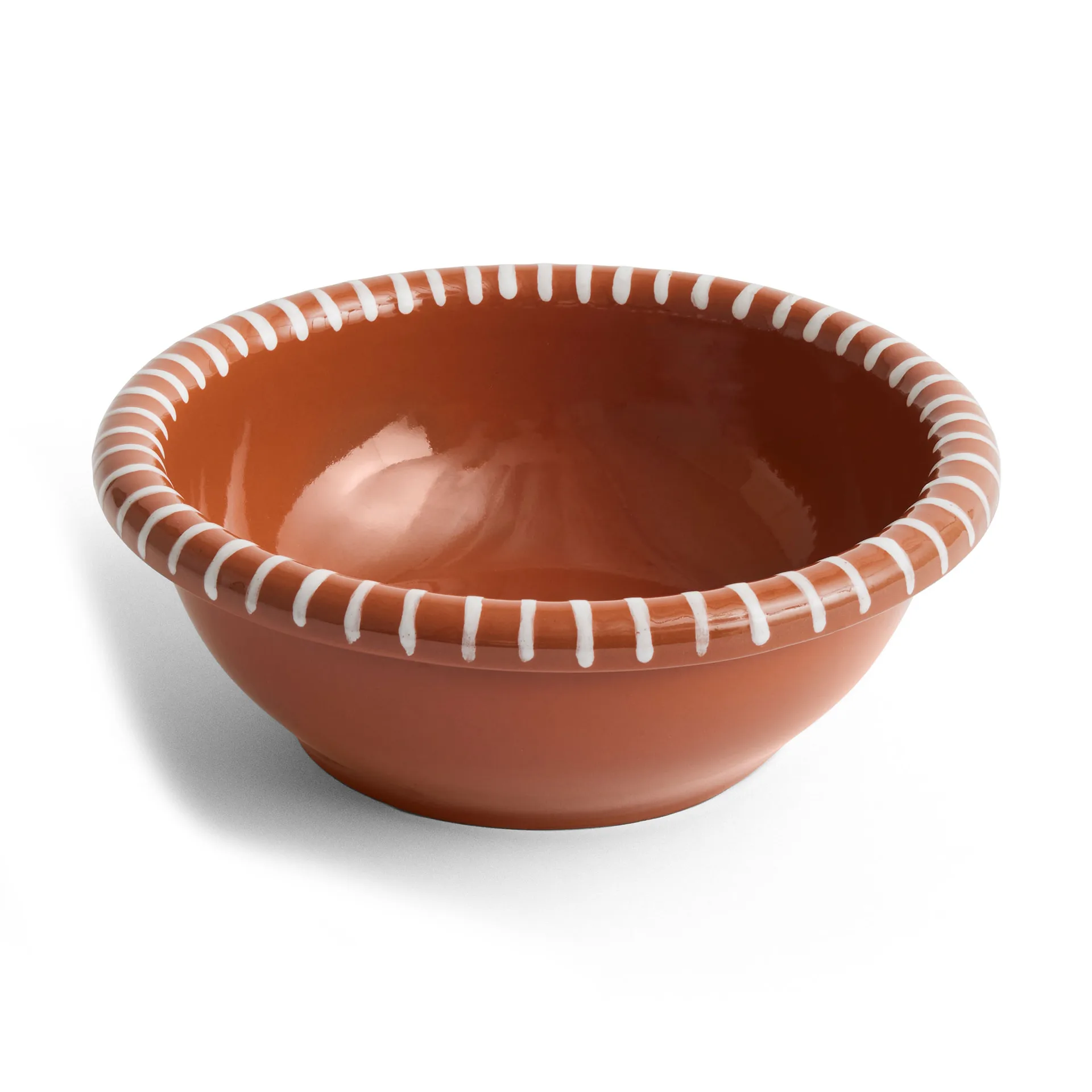 Barro salad bowl, Natural with stripes, Ø26 cm HAY