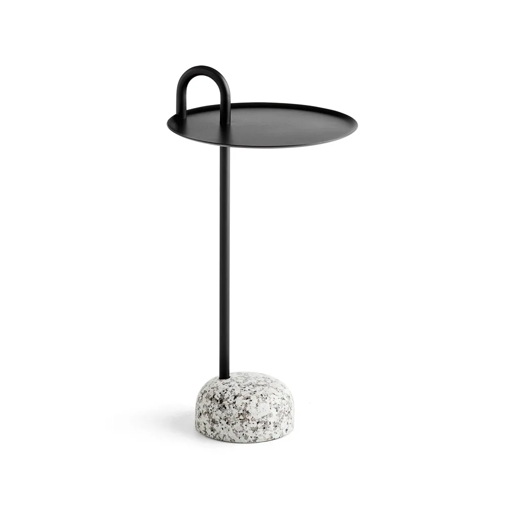 Bowler side table, Black-granite HAY