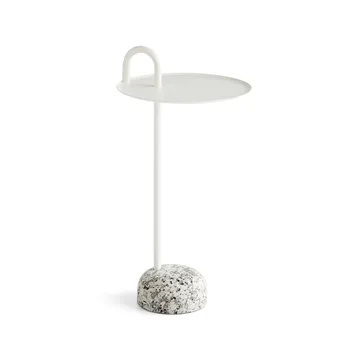 Bowler side table - Cream white-granite - HAY
