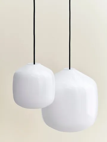 Buoy pendant lamp Ø20 cm - Opal glass-clay white - HAY