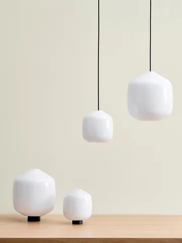 Buoy pendant lamp Ø20 cm - Opal glass-rusty red - HAY