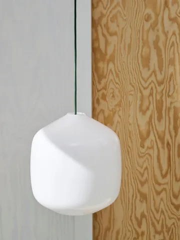 Buoy pendant lamp Ø20 cm - Opal glass-rusty red - HAY