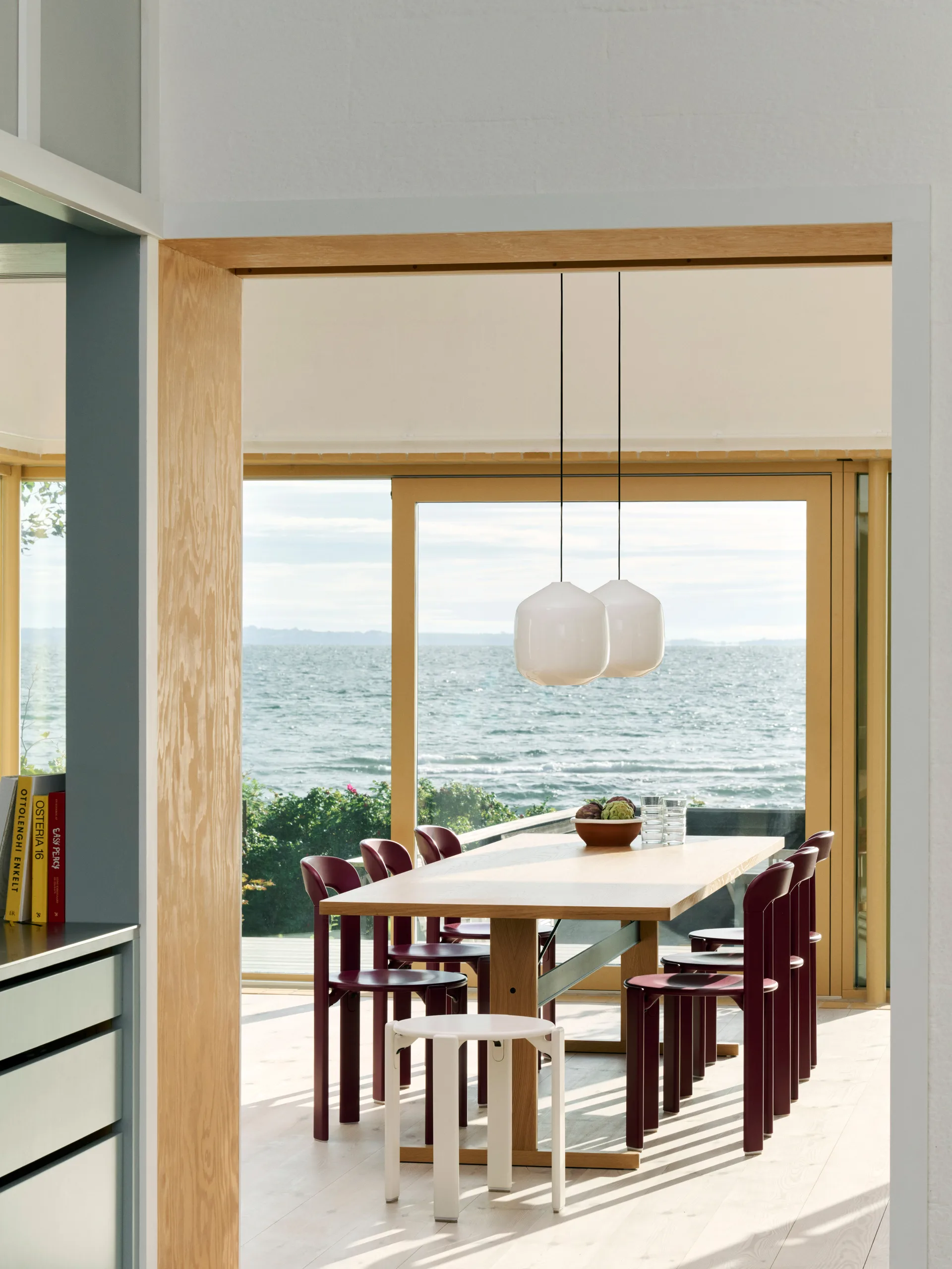 Buoy pendant lamp Ø30 cm, Opal glass-clay white HAY