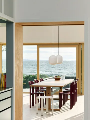 Buoy pendant lamp Ø30 cm - Opal glass-soft black - HAY