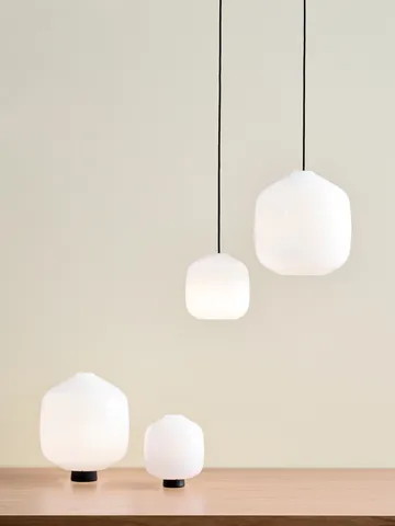 Buoy pendant lamp Ø30 cm - Opal glass-soft black - HAY