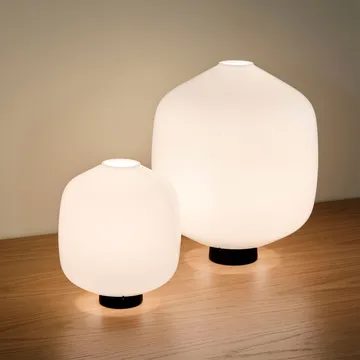 Buoy table lamp Ø20 cm - Opal glass-soft black - HAY