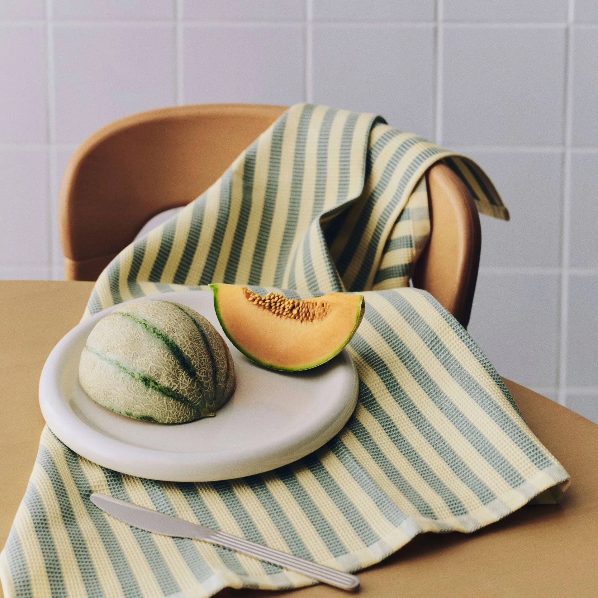 Canteen cotton kitchen towel 52x80 cm, Green-yellow HAY
