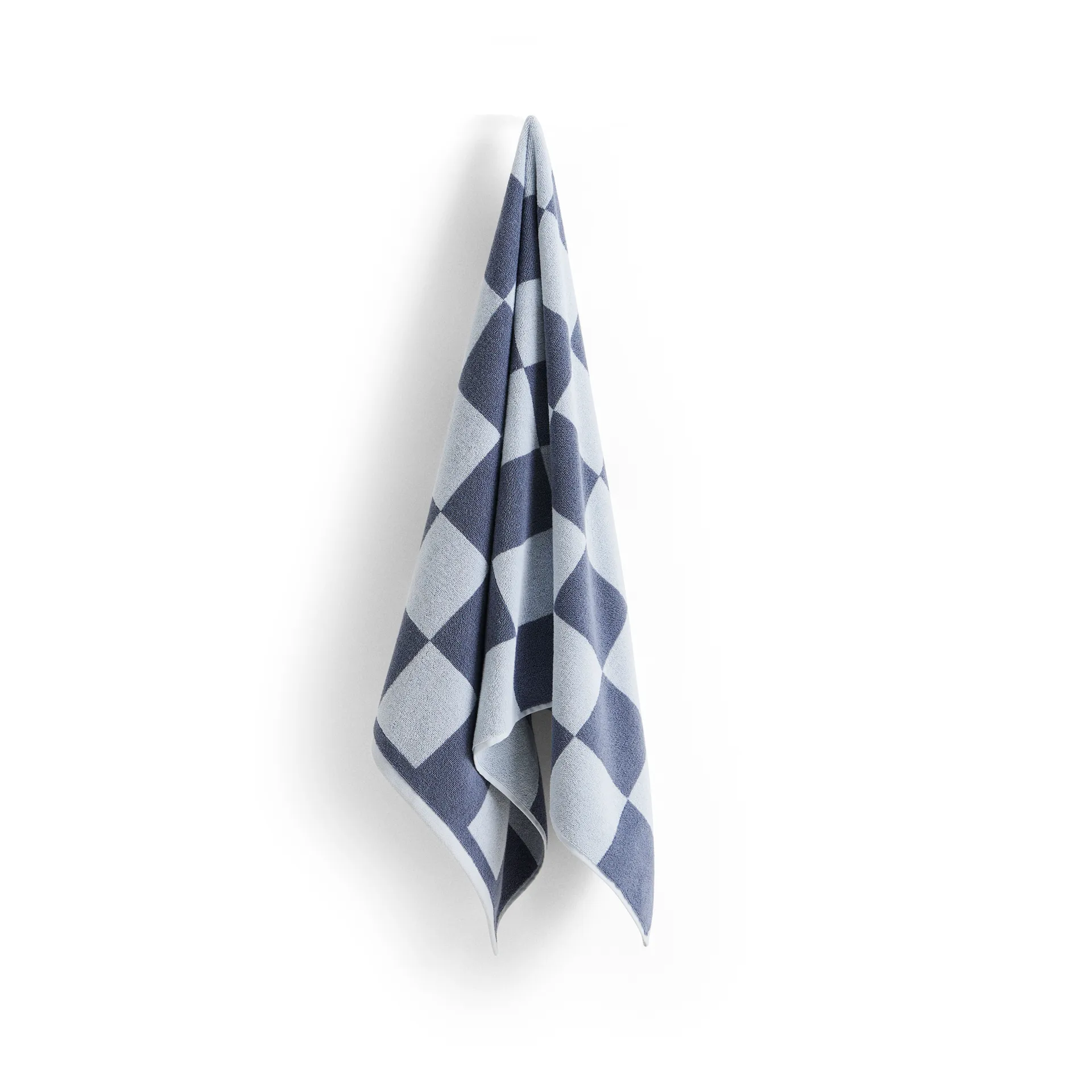 Check bath towel 70x136 cm, Steel blue HAY