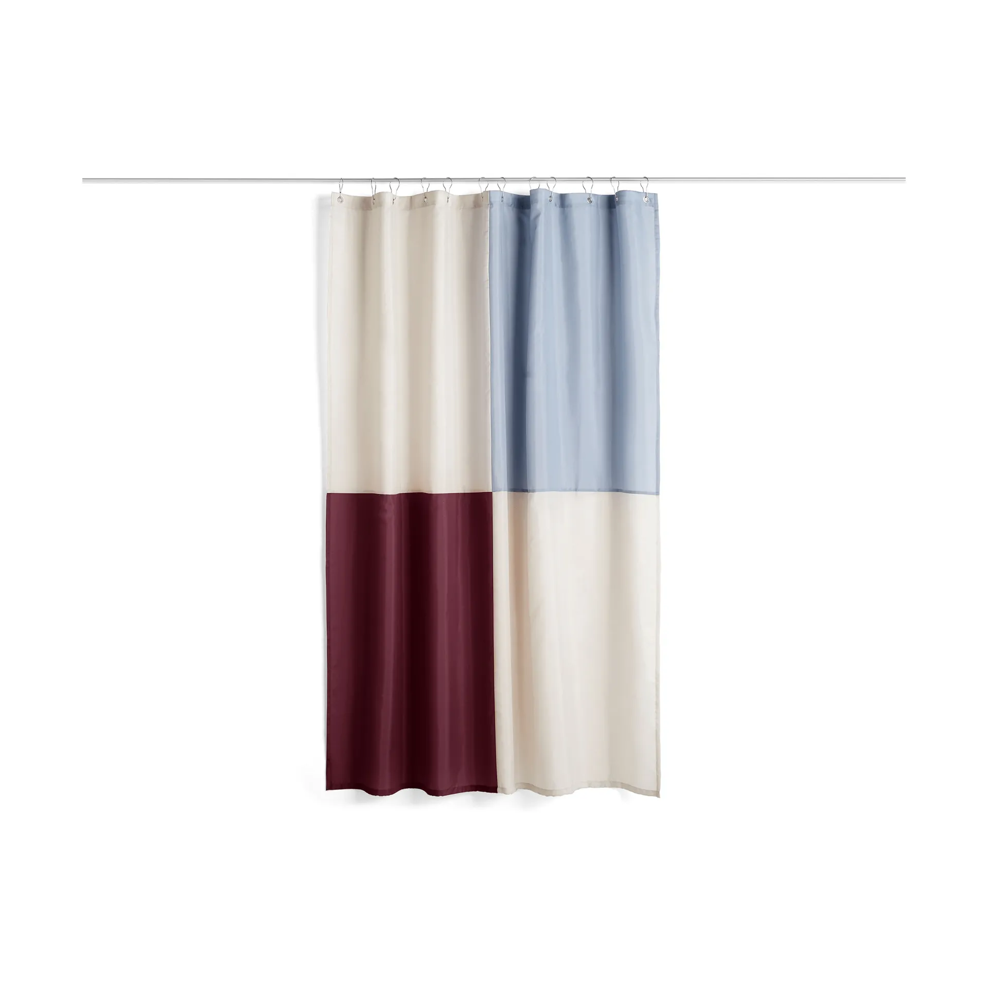 Check shower curtain 180x200 cm, Burgundy HAY