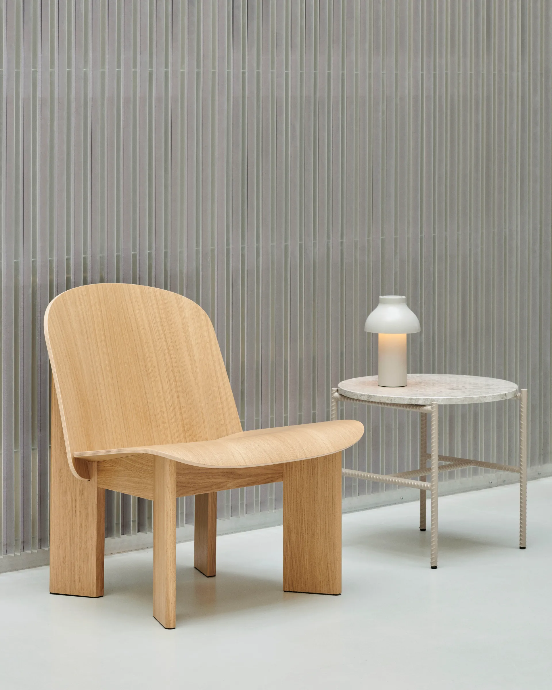 Chisel lounge chair, Lacquered oak HAY