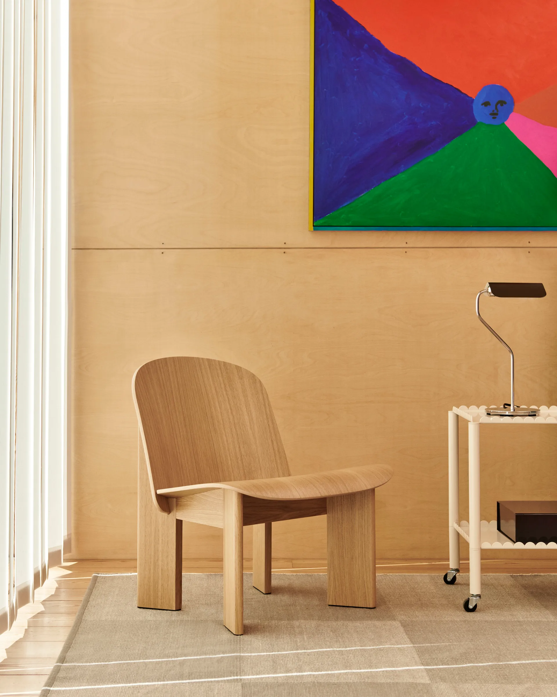 Chisel lounge chair, Lacquered oak HAY