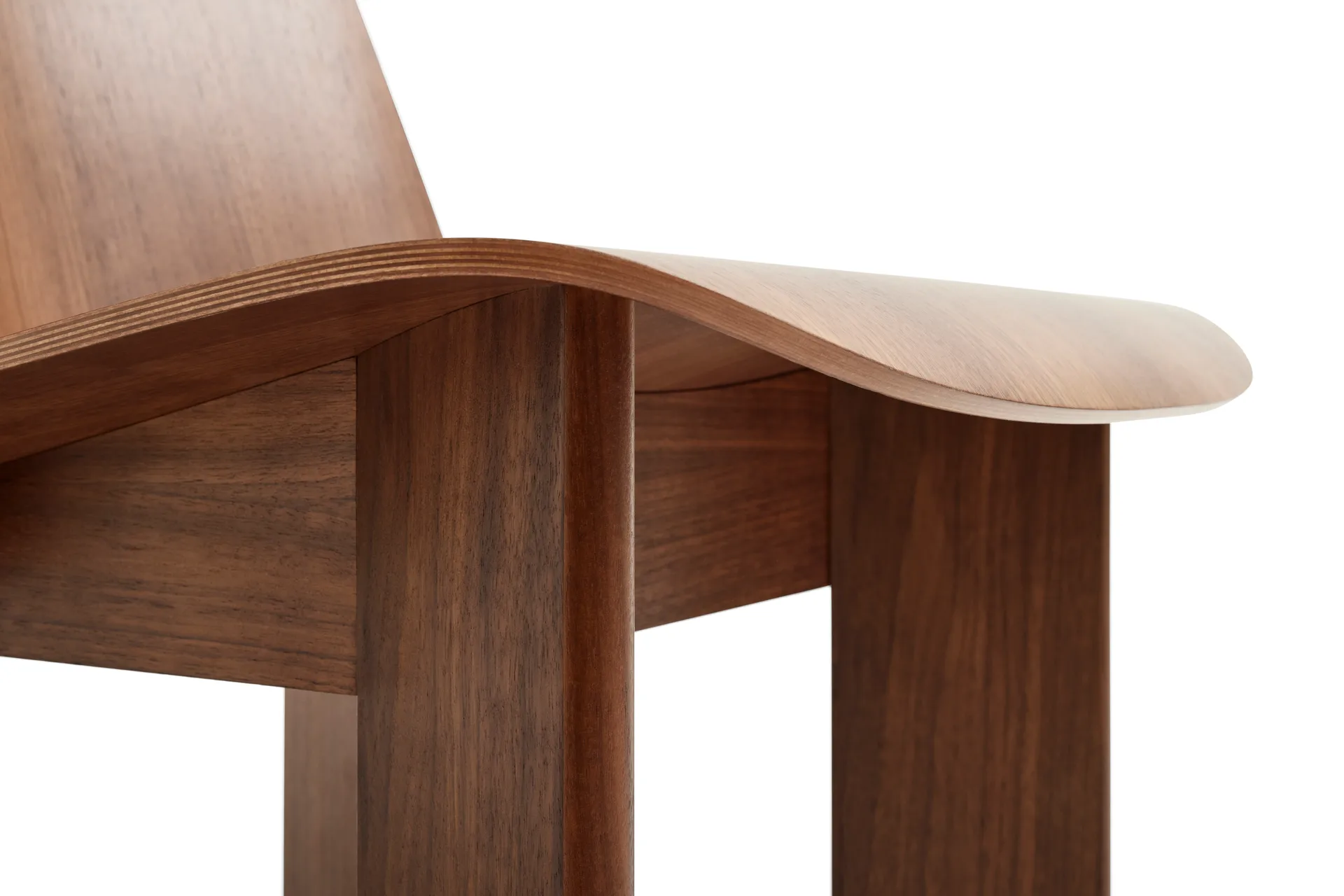 Chisel lounge chair, Lacquered walnut HAY