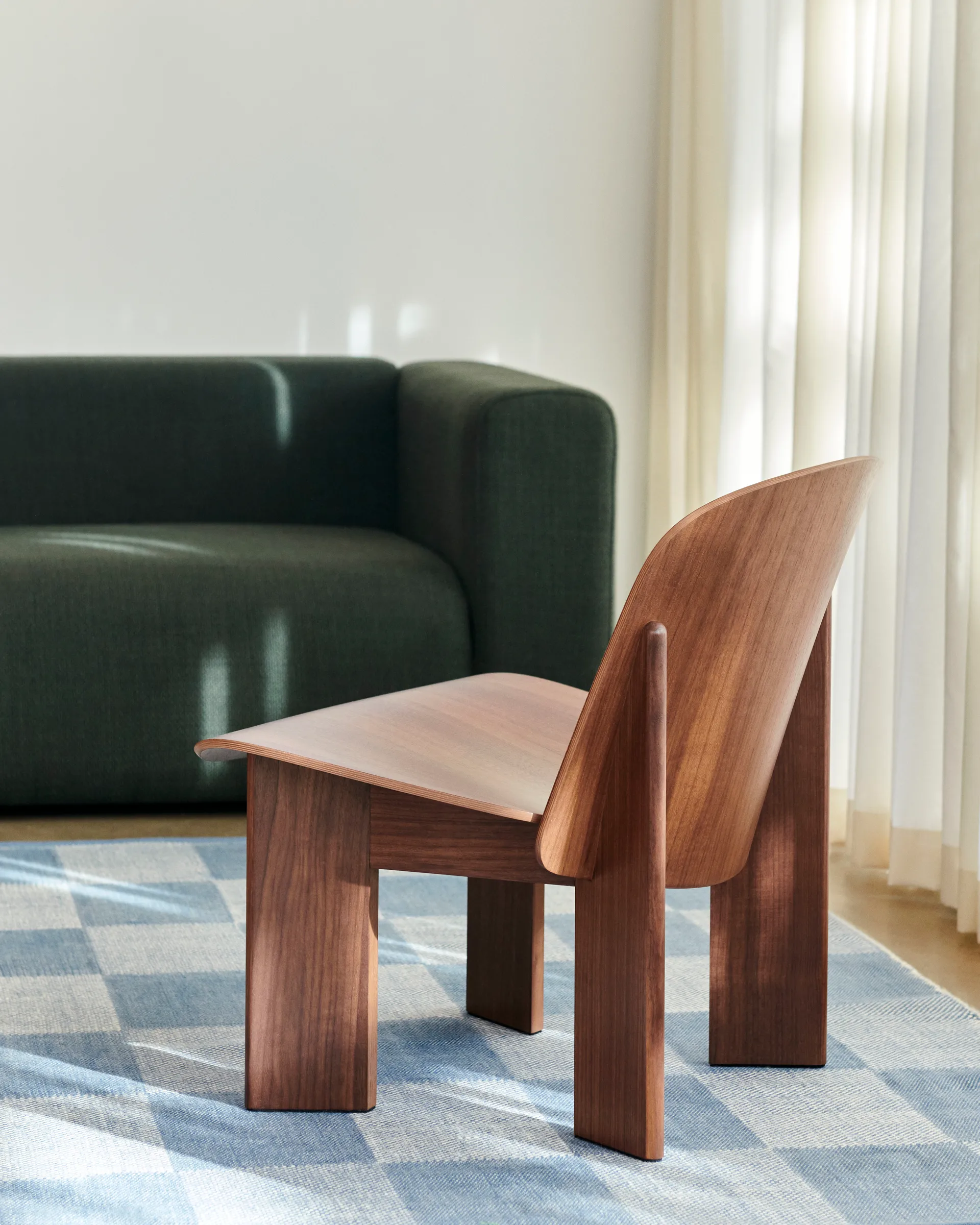 Chisel lounge chair, Lacquered walnut HAY