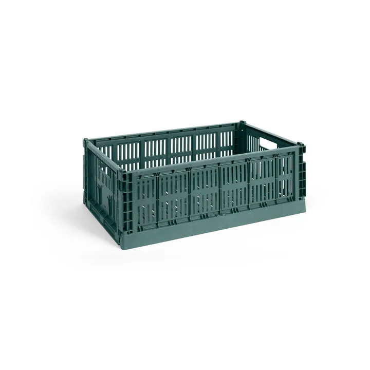 Colour Crate L 34.5x53 cm - Dark green - HAY