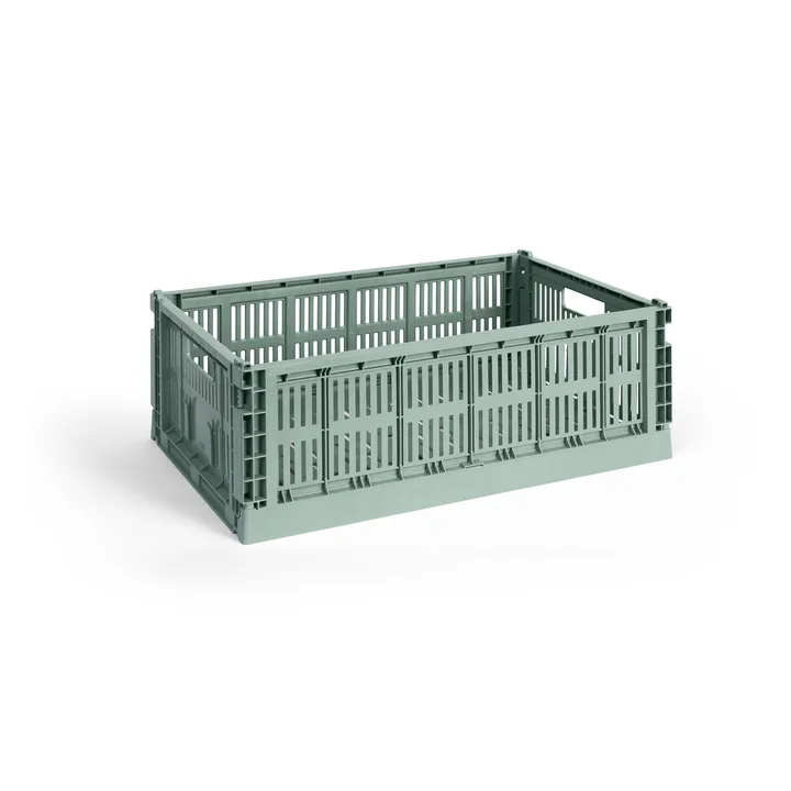 Colour Crate L 34.5x53 cm - Sage green - HAY