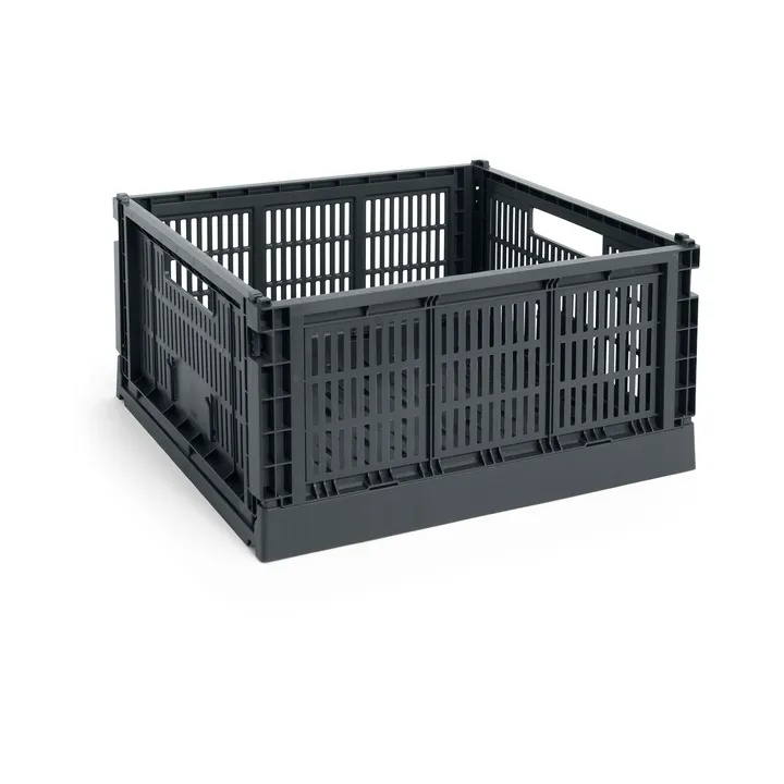 Colour Crate L Square 42x42 cm - Charcoal - HAY