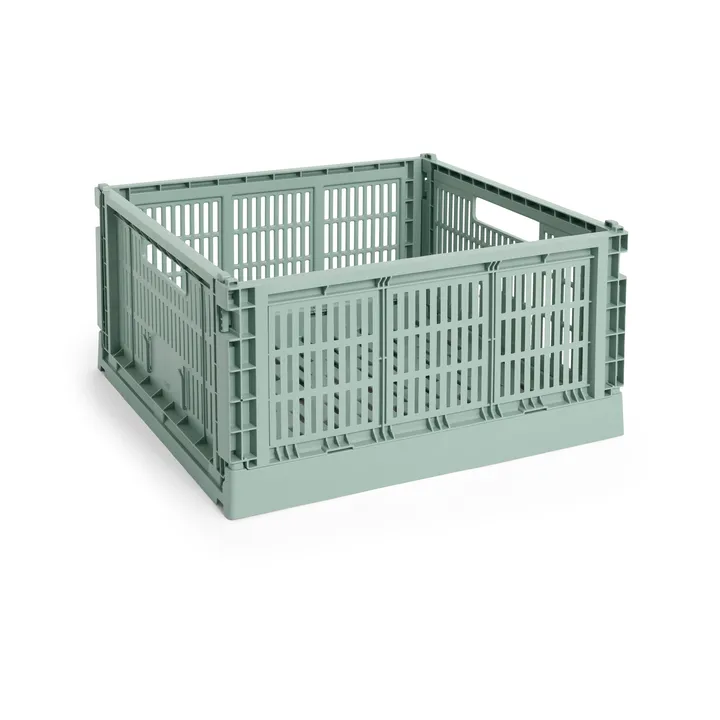 Colour Crate L Square 42x42 cm - Sage green - HAY