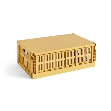 Colour Crate lid large - Golden yellow - HAY