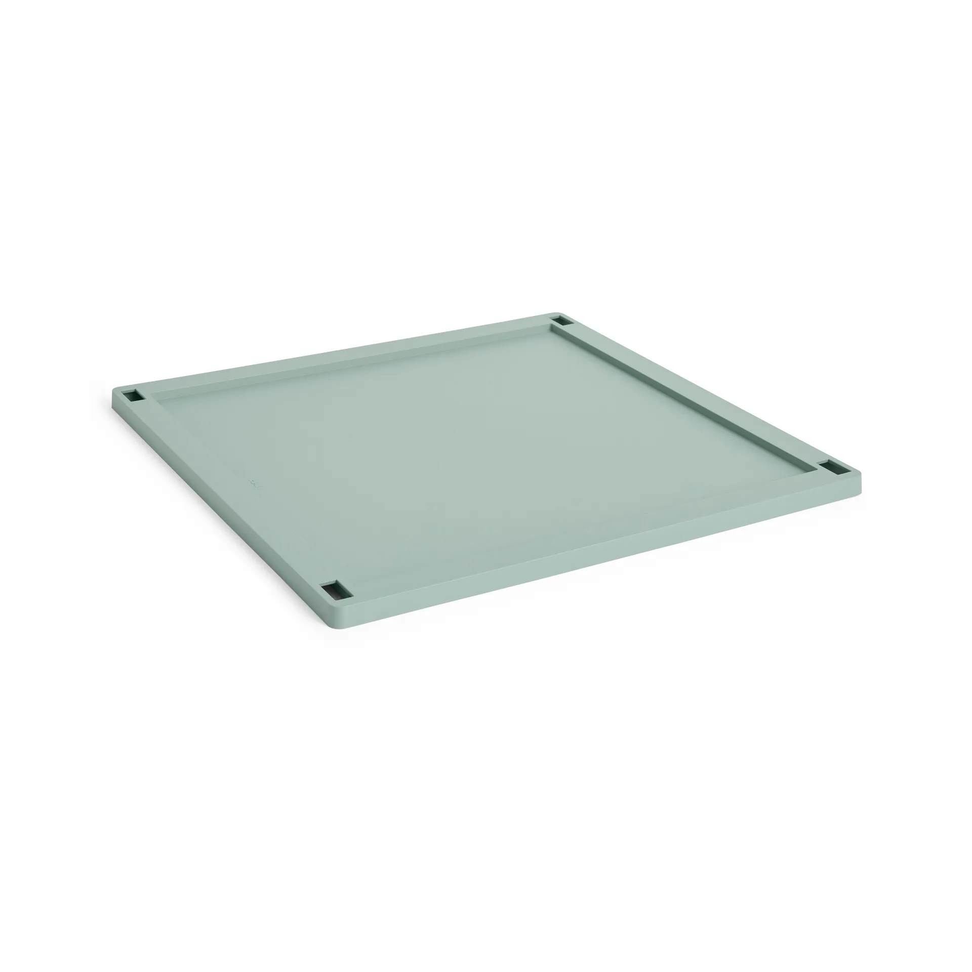Colour Crate Square lock plastic large, Sage green HAY