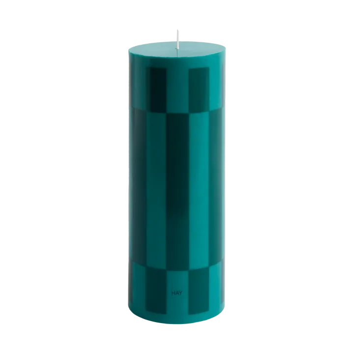 Column Candle block candle large 25 cm - Green-dark green - HAY