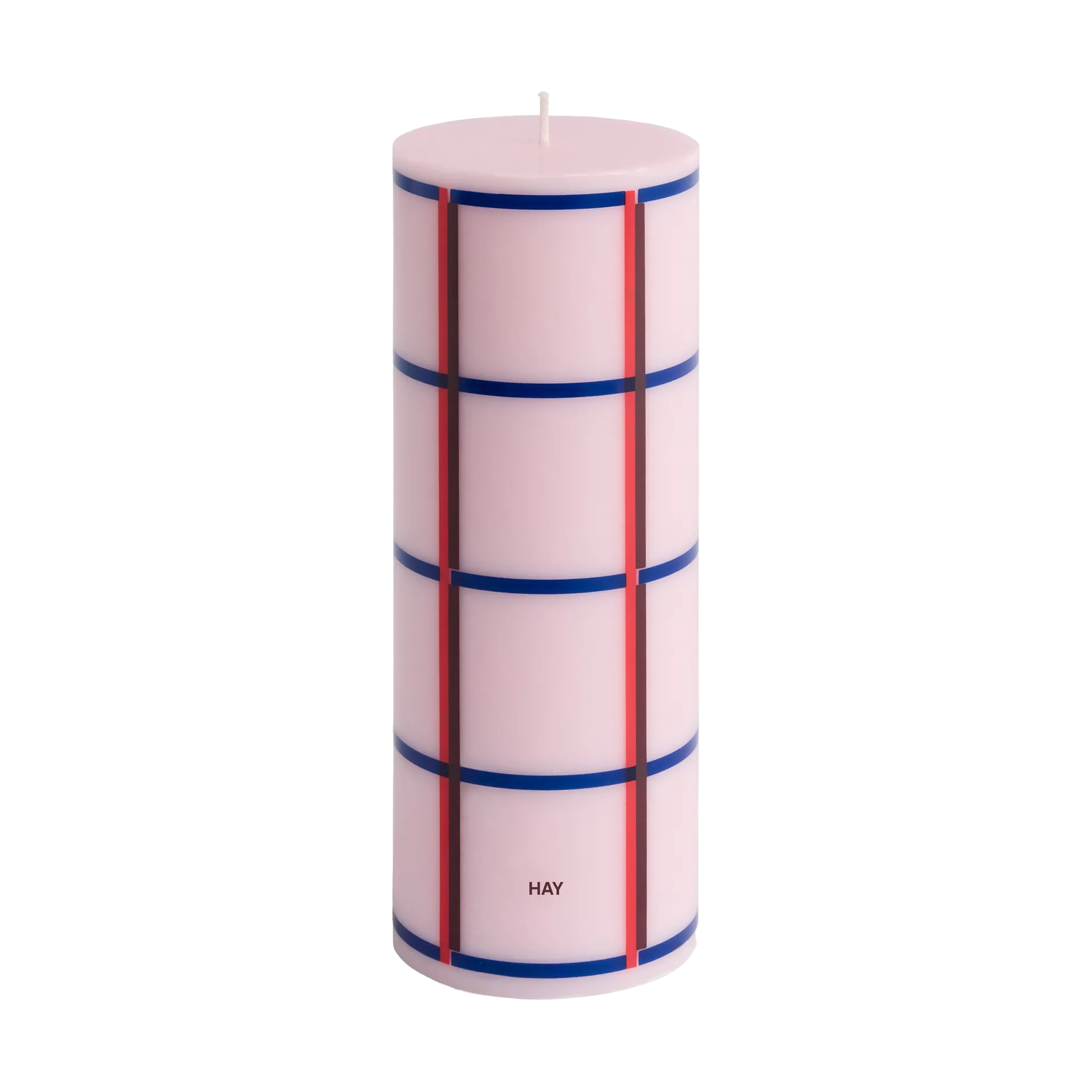 Column Candle block candle medium 20 cm, Light pink-red-bordeaux-dark blue HAY