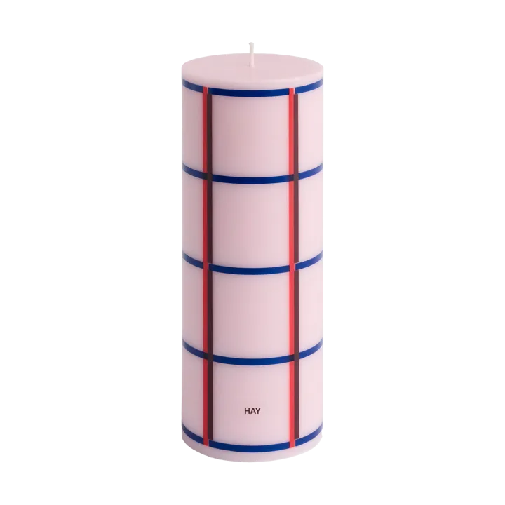 Column Candle block candle medium 20 cm - Light pink-red-bordeaux-dark blue - HAY