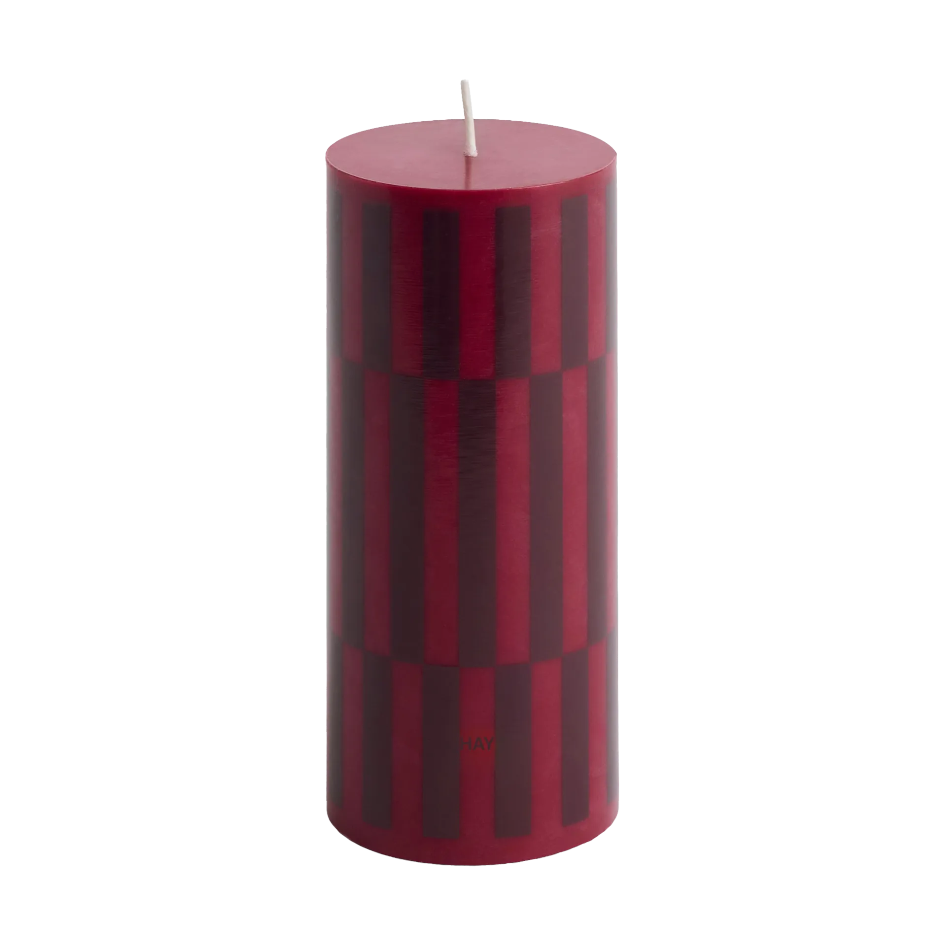 Column Candle block candle small 15 cm, Wine-bordeaux HAY