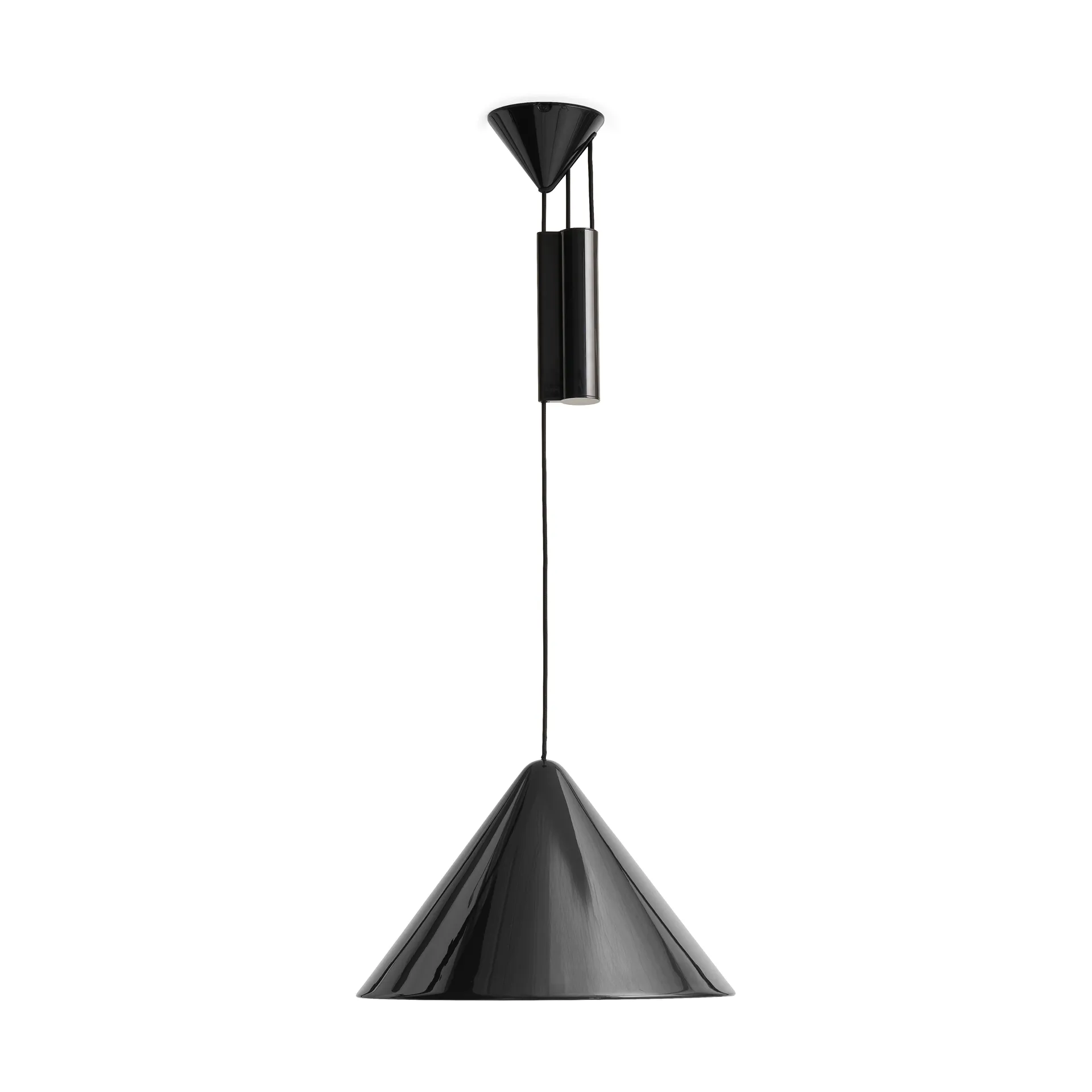 Compass Adjustable pendant 43 cm, Soft black HAY
